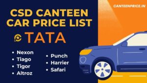 CSD Canteen Tata Car Price List 2025 After GST 2.0 Revision - CanteenPrice