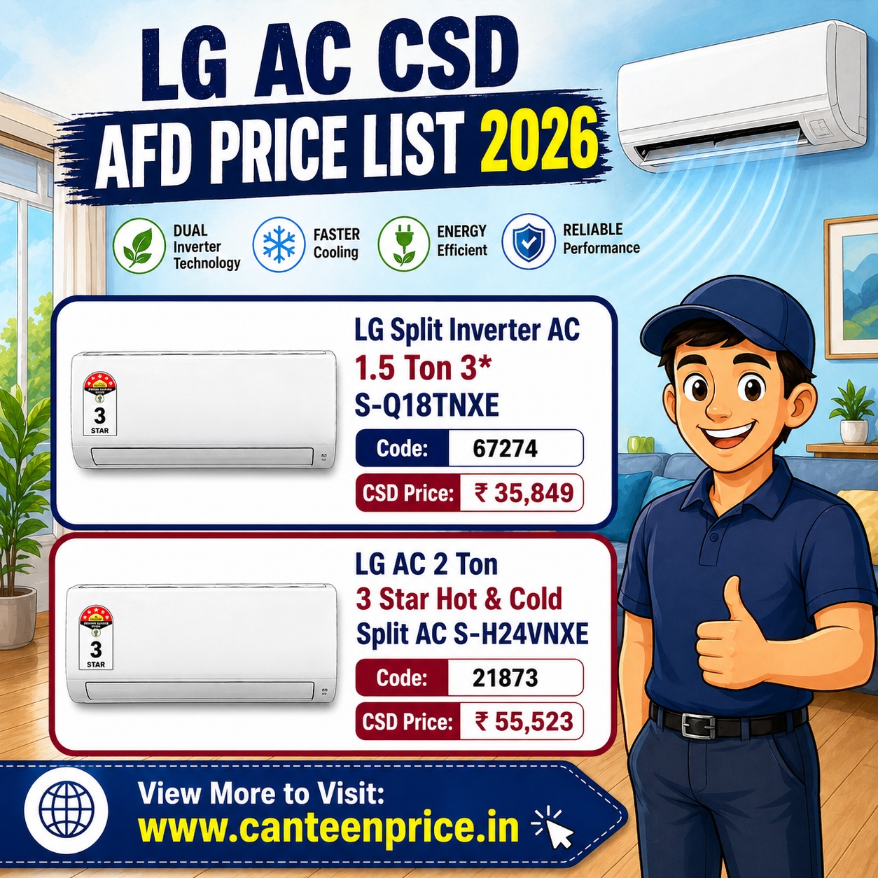 Lg AC CSD Price List 2026 PDF Download